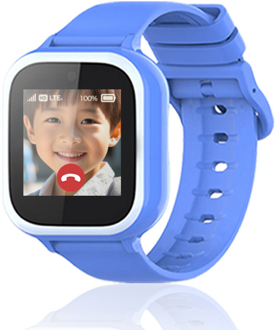 키즈폰 우들 스마트 키즈워치폰 통화 실시간위치추적 가능, GPS+Cellular, 4cm, 블루