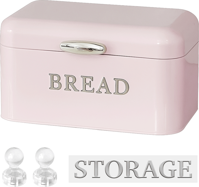 데미무드 데이드림 브레드박스 약 정리함 철제 수납함, 핑크, 1개