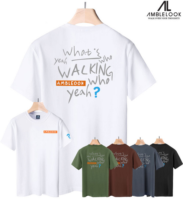 엠블룩 프리미엄 반팔티 WHO 남성 여성 빅사이즈 면스판 프린팅 단체 커플룩