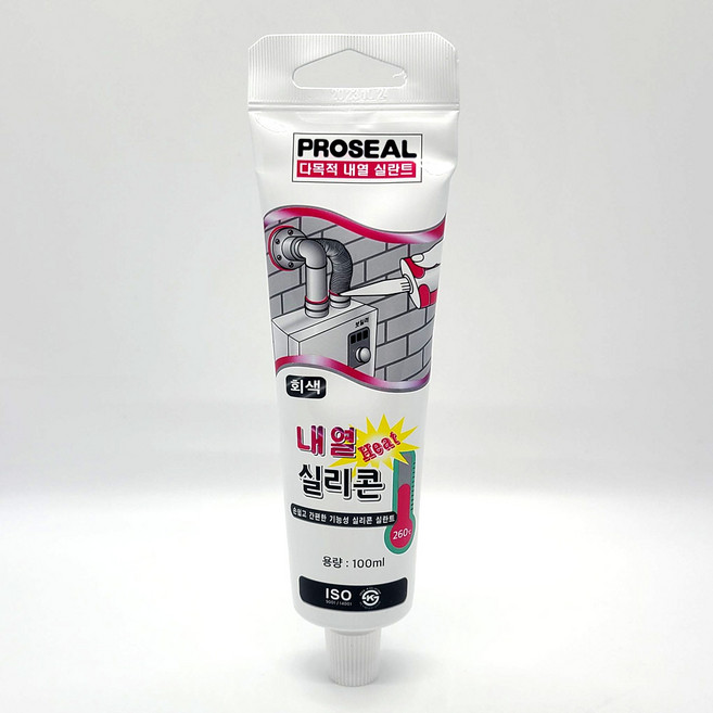 내열실리콘 MR-811 튜브형 100ml (회색), 1개