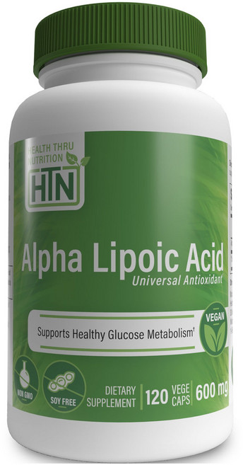 Health Thru Nutrition 阿爾法硫辛酸 600mg 素食膠囊, 1個, 120錠