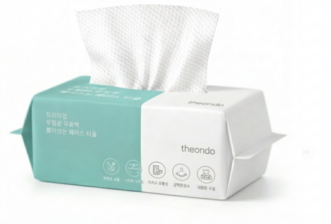 더온도 순면 페이스타올 대용량 일회용 시그니처 페이스티슈, 1개, 100매입