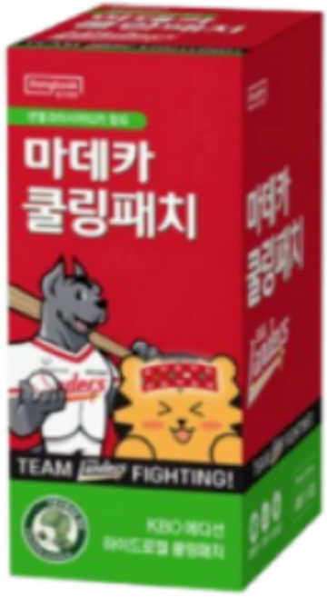 마데카 KBO 쿨링패치 4매 10개입 한화 롯데 기아 LG 두산 키움 NC 삼성 SSG KT