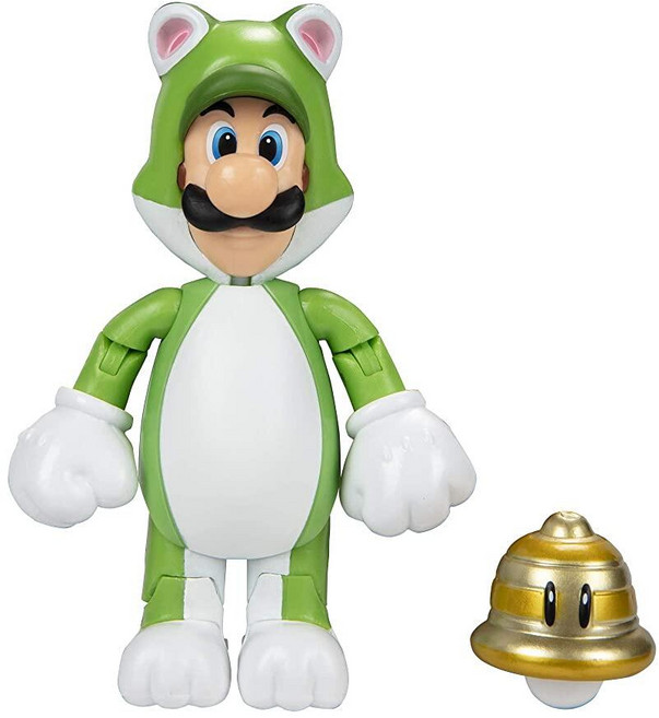 정품++ World of Nintendo 91448 10.2cm(4인치) 고양이 루이지 액션 피규어, 정품++ World of Nintendo 91448 1