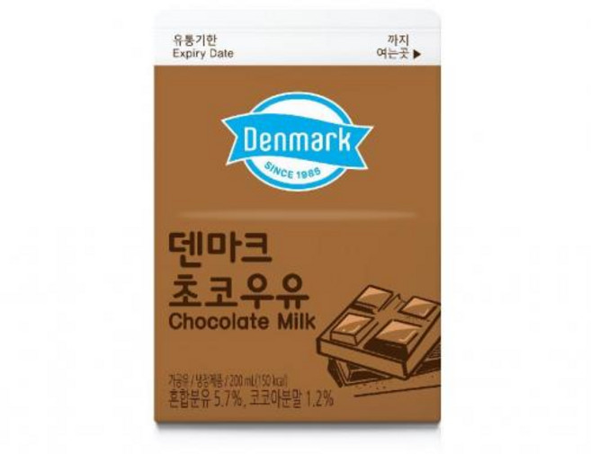 초코우유 덴마크 동원, 10개, 200ml