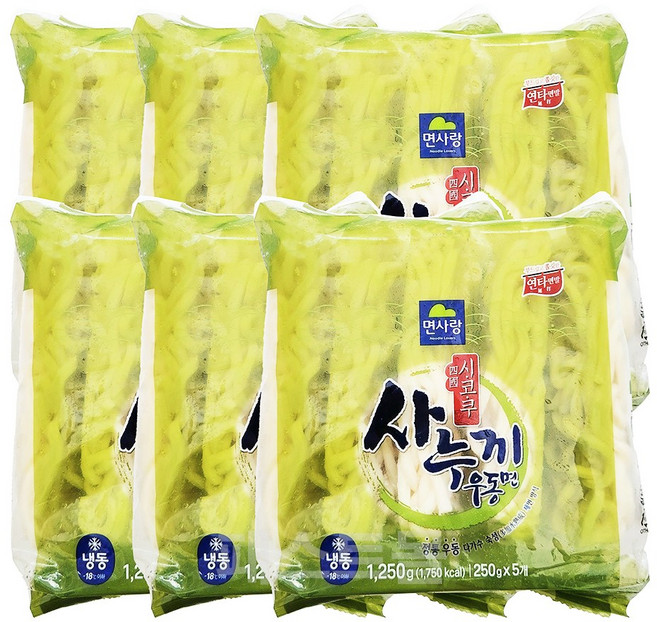 면사랑 시코쿠 사누끼우동면, 6개, 1.15kg