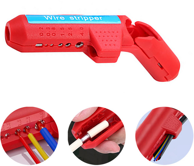 엠클립스 멀티 와이어 스트리퍼, 1개, 레드