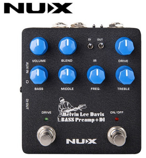 NUX 뉴엑스 멜빈 리 데이비스 베이스 프리앰프 MLD Bass Preamp NBP-5, 아답터추가