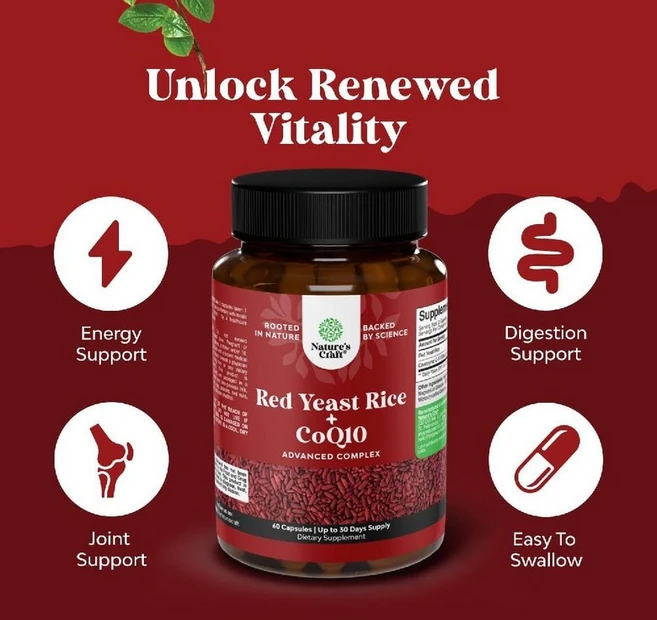 네이처스 크래프트 홍국 + CoQ10 캡슐 60정, 1개 - 쿠팡