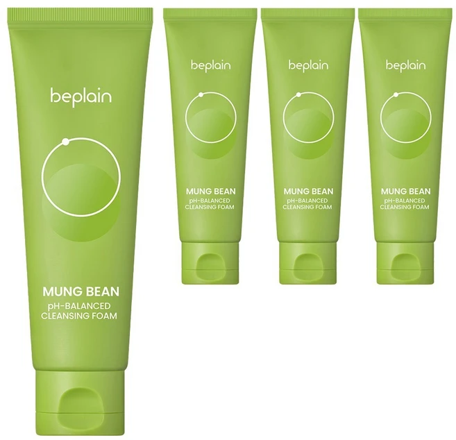 비플레인 녹두 약산성 클렌징폼 더블 기획세트, 160ml, 2개 - 쿠팡