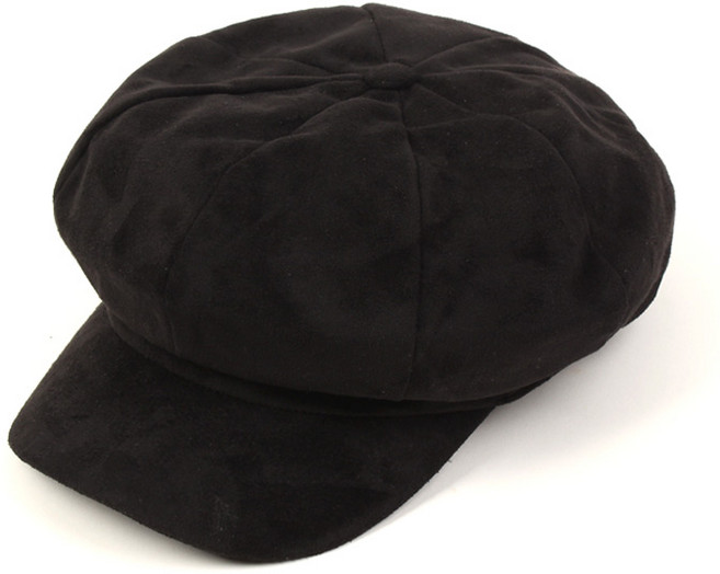 [유니버셜케미스트리] Suede Black Newsboy Cap 스웨이드 뉴스보이캡