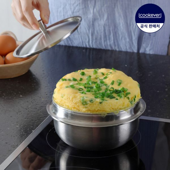 쿡에버 누보 통3중 인덕션 뚝배기 12cm / 스텐 냄비 솥밥 계란찜, 쿡에버 누보 통3중 인덕션 뚝배기 12cm / 스텐 냄