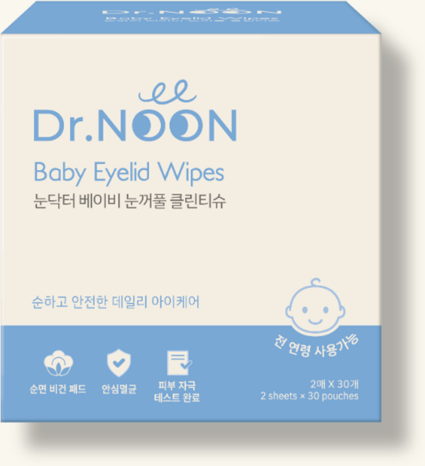 눈닥터 베이비 눈꺼풀 클린티슈 눈 전용 세정티슈 3.3g 30파우치, 1개, 60매입