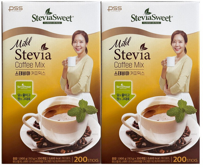 펄세스 마일드 스테비아 커피 믹스 9.5g 200개입 2개