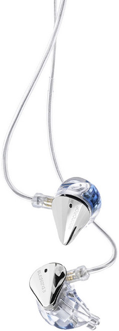수월우 블레싱 3 커널형 유선 이어폰, 실버 화이트