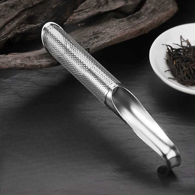 티필터 스테인레스 걸이형 파이프형 휴대용 찻잎 티망 여과기 필터 주방 거름망, 스테인레스 스틸 티 드레인 1개, 1개