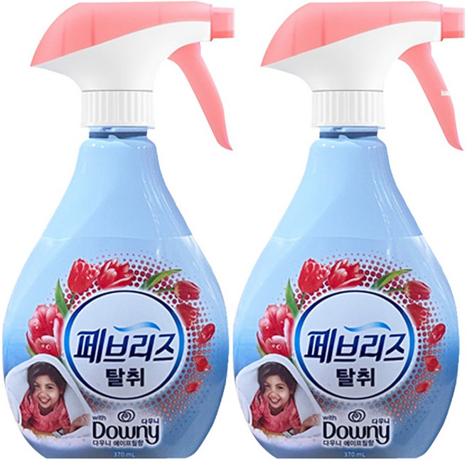 페브리즈 섬유탈취제 다우니향 용기, 2개, 370ml