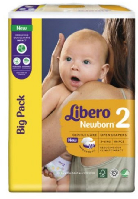 리베로 뉴본 밴드형 기저귀 신생아용 2단계(3~6kg), 2단계, 175매