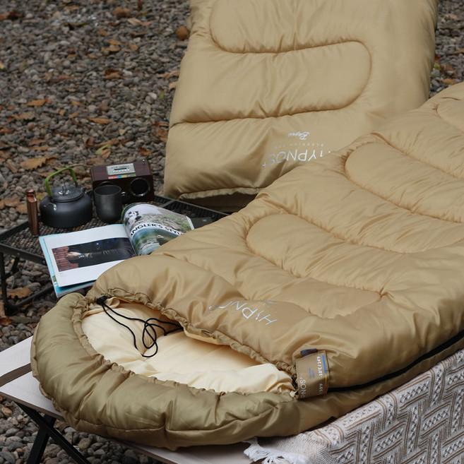 [빈슨메시프] 히프노스 플러스 머미 캠핑 침낭 2100g 이불 경량 사계절 백패킹 차박, 샌드, 1개