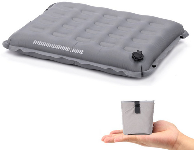 아임던 비행기 에어 방석 초경량 휴대용, 그레이