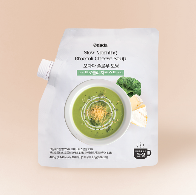 오다다 슬로우 모닝 브로콜리 치즈 스프, 1개, 400g