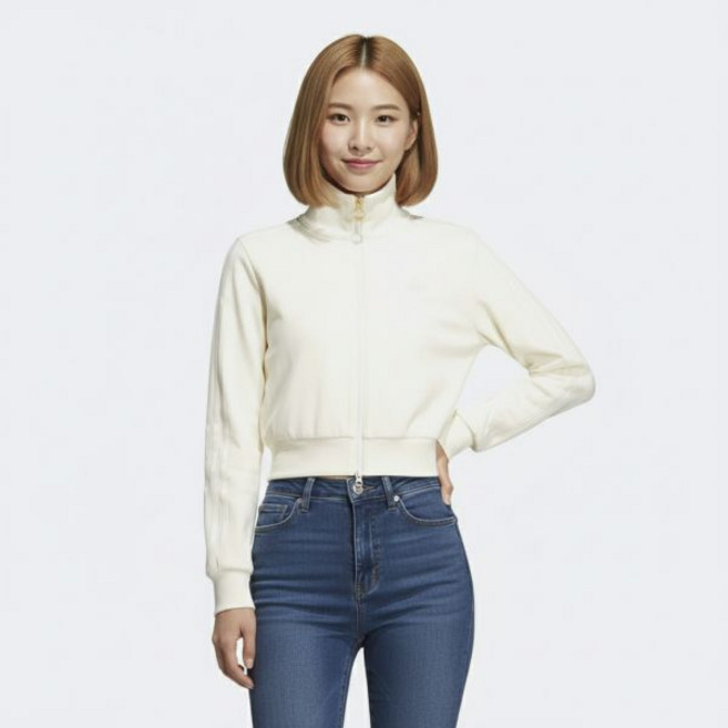 아디다스 골조직 칼라 전장 지퍼 트랙 탑 CREWHT GOLDMT KB5445