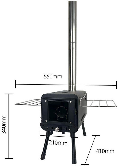 2025新款 帳篷爐 戶外柴火爐 便攜式取暖小柴爐 折疊木柴燒柴迷你爐, 1個
