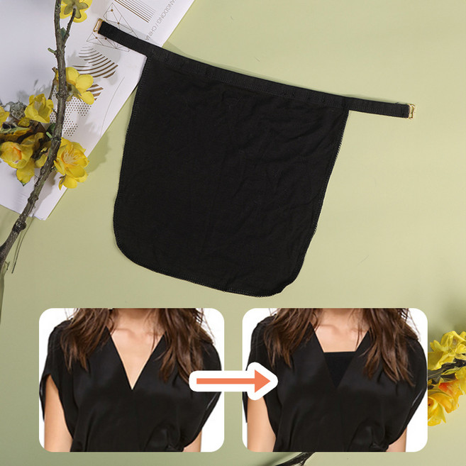 느낌상점 브이넥 파인옷 가슴 골 가리개 속옷 이너커버 브라 나시 가리기