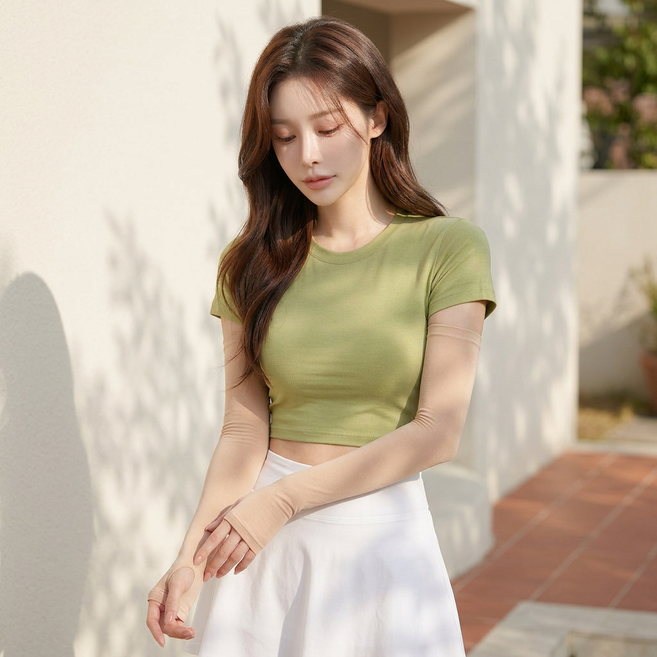 [자외선 차단] 쉘론 원사 기능성 여름 냉감 쿨토시 등산 스포츠 골프 야외활동 필수품, 1개, 스킨