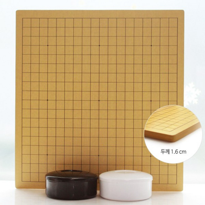 프로바둑 프로바둑판세트 [두께1.6cm]심플 바둑통 바둑알 프로기사 추천 바둑판세트, (유리알프로)알31호 심플세트[1.6cm], 1개