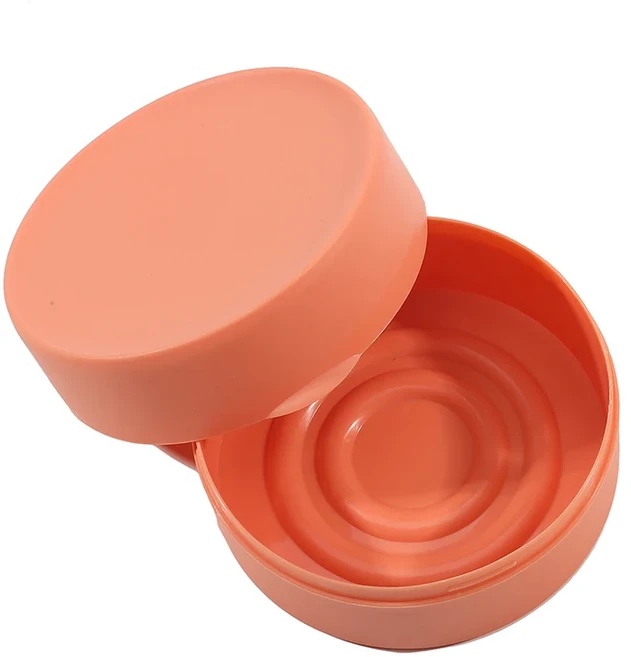 뚜껑이있는 실용적인 사각형 여행 비누 상자 실리콘 배수 접시 보관 욕실 사용, 02 Pink