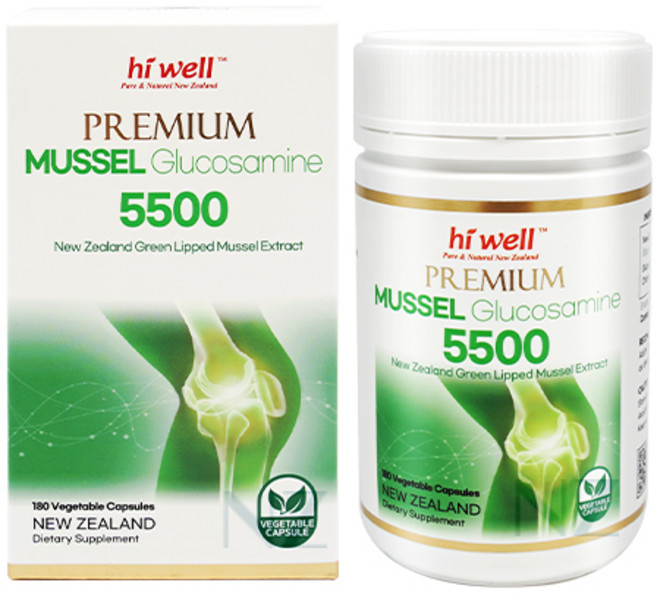 뉴질랜드 하이웰 프리미엄 홍합 글루코사민 5500 180베지캡슐, 선택옵션, 1개, 180정