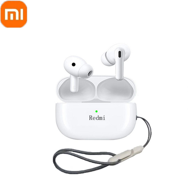 샤오미 무선 헤드폰 인이어 하이파이 스테레오 블루투스 소음 제거 스포츠 게임, 01 white