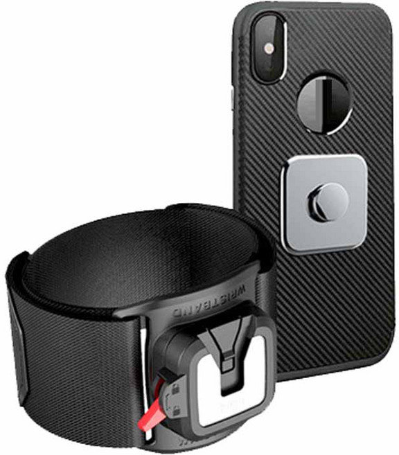 360도 암밴드 스마트폰 손목거치대 택배 배달 손목 조깅 스포츠, 1개, 블랙