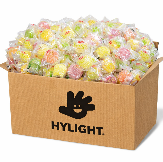 하이라이트 달콤 과일 대왕사탕 알사탕 신호등 캔, 100개, 9g