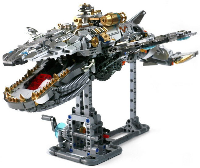 라푸유 대왕고래 MOC블록 피규어 프라모델 WHALE 어른장난감 주말생활 블록선물 MOC블럭, 오리지널, 1개