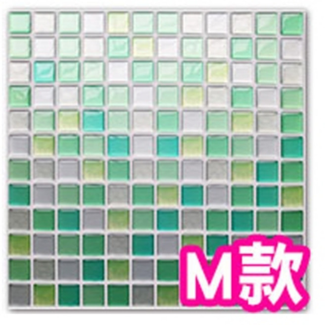 3D立體馬賽克壁貼 水晶滴膠自黏牆貼 廚房浴室裝飾, 1個, M款, M款