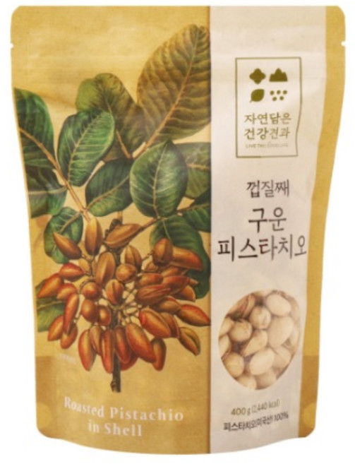 자연담은 건강견과 껍질채 구운 피스타치오 400G 두쫀쿠 재료, 1개