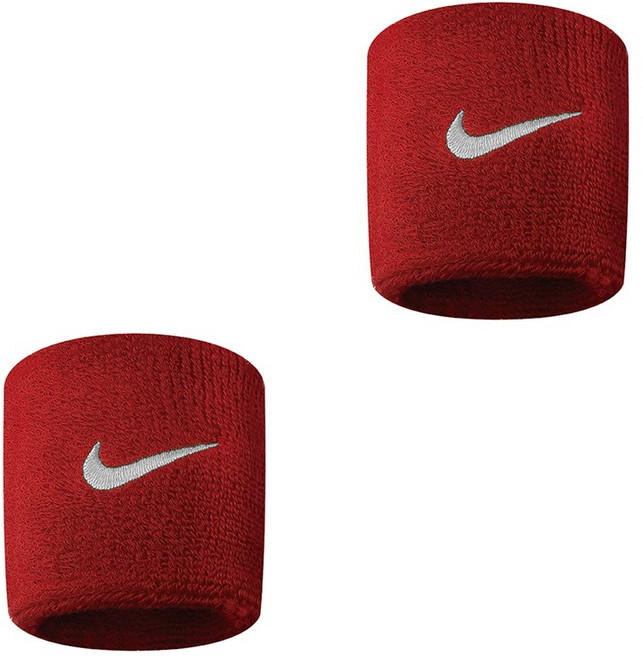 나이키 스우시 리스트 손목밴드, 레드, 1개