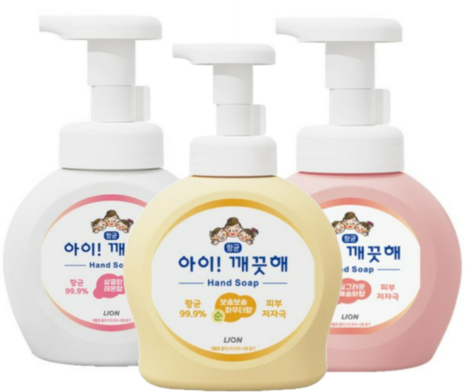아이깨끗해 향 세트 (순+레몬+복숭아), 3개, 250ml