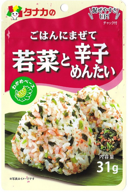 다나카 식품 와카나 명란 후리카케 31g 10개 세트 어린이 도시락 자취 반찬 뿌려먹는 맛있는 밥친구 간편한 혼밥 오니기리 일본 조미료 일본식 주먹밥 업소용 가정용