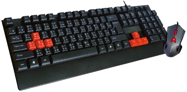 KTnet V20 機械手感有線鍵鼠組 懸浮按鍵設計