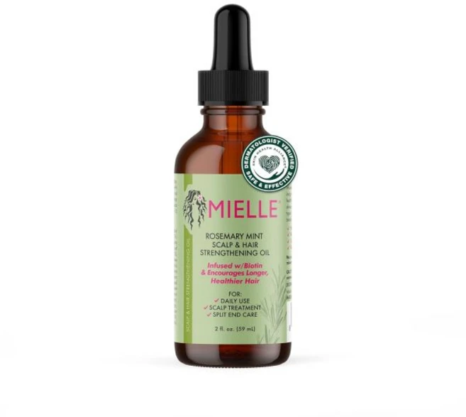 Mielle Organics 미엘 오가닉스 로즈마리 민트 두피 및 모발 강화 오일 2온스, 1개 - 쿠팡
