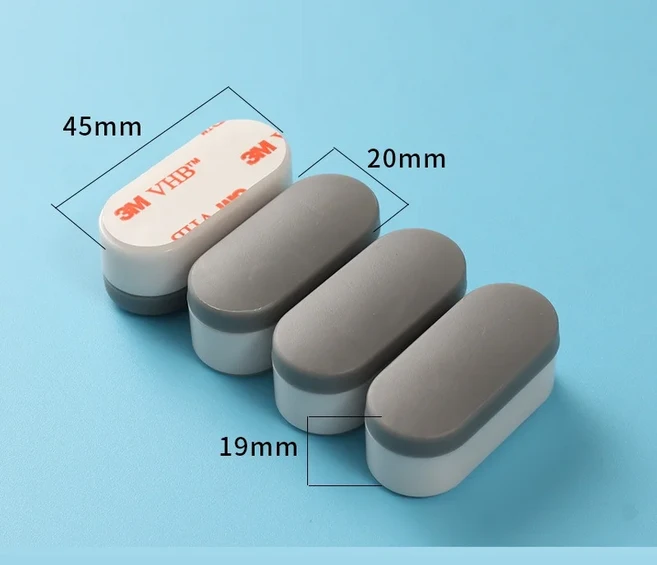 4개입 공용 변기 시트 강력한 보호 패드 - 비데 노인 및 임산부를 위한 미끄럼 방지 강력 접착 쿠션 욕실, 02 4pcs grey 19mm