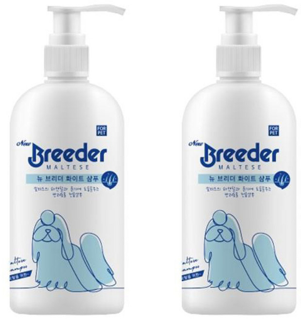 뉴브리더 말티즈샴푸 백모견용샴푸, 2개, 500ml