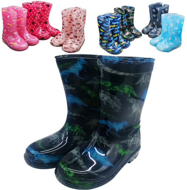 아동장화 220 mm 다양한 색상 유아 키즈 어린이 레인부츠 남아 여아 신발 아동용 레인부츠