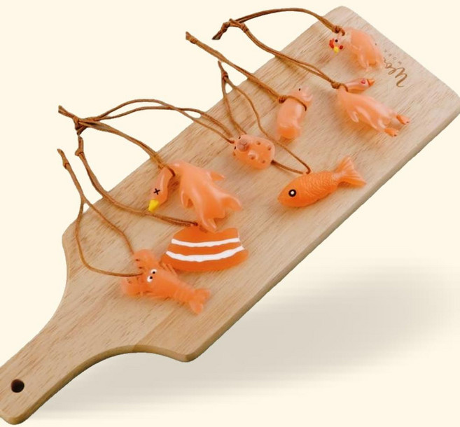 야광 동물 키링 가방 펜던트 열쇠고리 오리 자외선 반응 캐릭터 키홀더, 1개, 새우