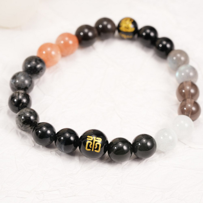 오누이디스플레이 여성 천연 원석 팔찌 오행 팔찌 개운팔찌 행운 부적 재물운