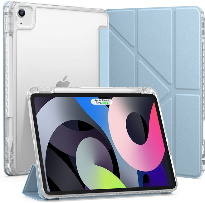 아칸크 클리어 에어 펜슬 수납 태블릿 케이스, 1개, 스카이 블루