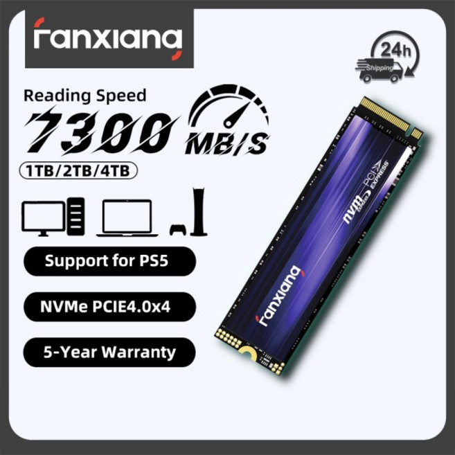 Fanxiang S880 M.2 SSD 1TB 7300 MB/s PCIe4.0 x 4 NVMe 드라이브 2280 사이즈 내장 솔리드 스테이트, 02 1TB, 01 China Mainland
